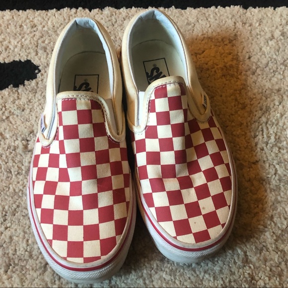 Vans Shoes - Red&White checkered Vans